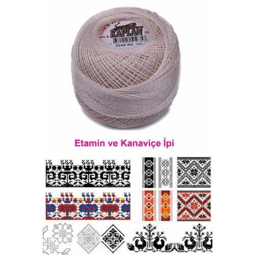 Kaplan Etamin Ve Kanaviçe İpi 8 No Kod/Renk: 745 - Royaleks
