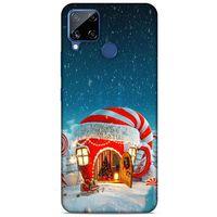 Oppo Realme C15 Kılıf Snowix (1) Kılıfı Kırmızı Beyaz