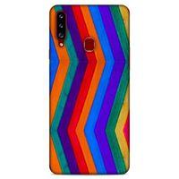 Lopard Samsung Galaxy A20s Uyumlu Kılıf Wood'X (25) Antişok Kapak Baskılı