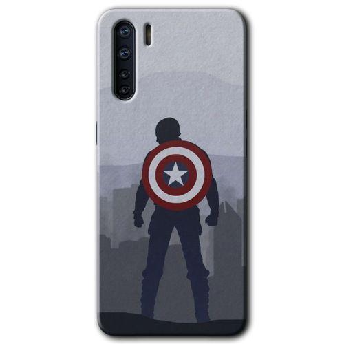 Oppo A91 Kılıf HD Desen Baskılı Arka Kapak - Captain Avenger + Kırılmaz Cam