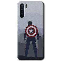 Oppo A91 Kılıf HD Desen Baskılı Arka Kapak - Captain Avenger + Kırılmaz Cam