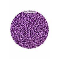 Mor Renk 4 mm Yaklaşık 220 adet/20 gram Cam Boncuk Oya Yazma Bileklik ve Kolye