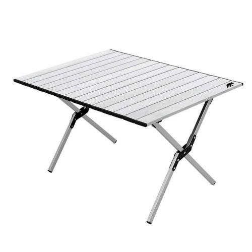 Kamp Ayısı® Large Alüminyum Katlanabilir Kamp ve Piknik Masası, Çantalı, Gri
