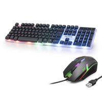 Gaming Klavye Ve Mouse Seti Led - Siyah KGC10