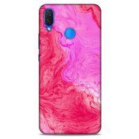 Huawei Psmart 2019 Uyumlu Kılıf Pembe Delisi (11) Tam Koruma Mermer