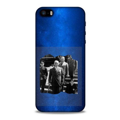 Apple Iphone 5S Kılıf Atatürk (11) Tam Koruma Gece Mavisi