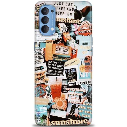 Oppo Reno 4 Kılıf HD Baskılı Kılıf - Sun Rise + Tam Ekran Koruyucu