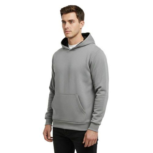 Erkek Gri Kapüşonlu Sweatshirt BGL-ST05196