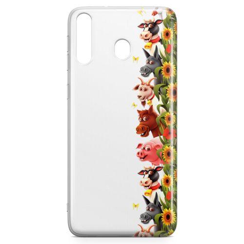 Samsung Galaxy M30 Kılıf Keçi At Eşek Arka Kapak Koruma Desenli Full Koruyucu