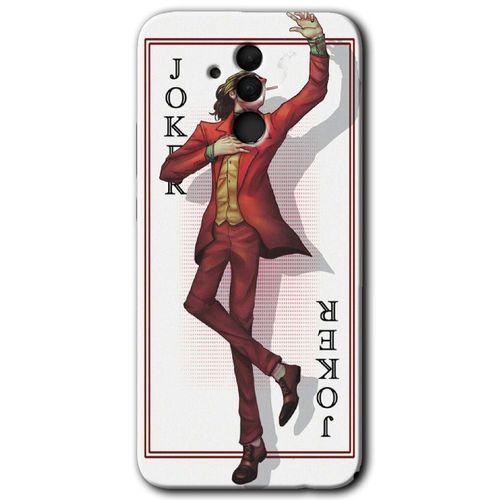Huawei Mate 20 Lite Kılıf Baskılı Kapak - Joker İskambil + 5D Tam Kaplayan Cam