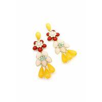 Çiçek Küpe - Kırmızı