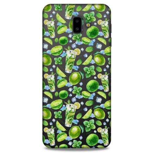 Frutix Lime 01 Samsung Galaxy J6 Plus Kılıf Desenli Silikon