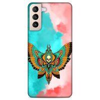 Lopard Samsung Galaxy S21 Plus Uyumlu Kılıf Tattoo's (21) Koruyucu Kapak İskelet Kelebek