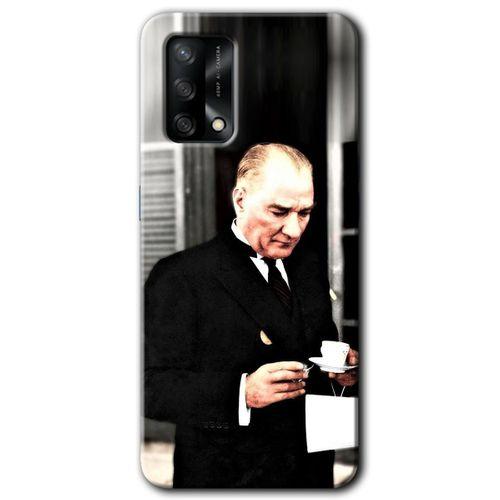OPPO Oppo A74 Kılıf HD Desen Baskılı Arka Kapak - Atatürk Türk Kahvesi