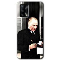 OPPO Oppo A74 Kılıf HD Desen Baskılı Arka Kapak - Atatürk Türk Kahvesi