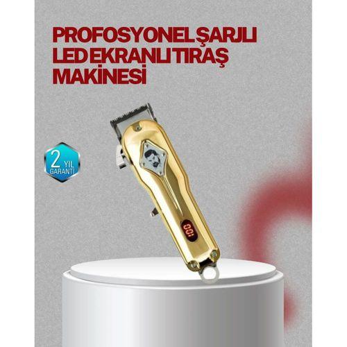 Type-c Şarjlı Lcd Ekranlı Profesyonel Saç Sakal Tıraş Makinesi