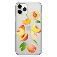 Apple iPhone 11 Pro Max Kılıf Şeftali Suyu Arka Kapak Koruma Desenli Full Koruyucu