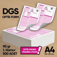 DGS Deneme Sınavları İçin 500 Adet (90 GR) Optik Form - Optik Okuma Uyumlu
