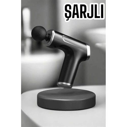 4 Başlıklı Darbeli Şarjlı Masaj Aleti Tabancası Kablosuz