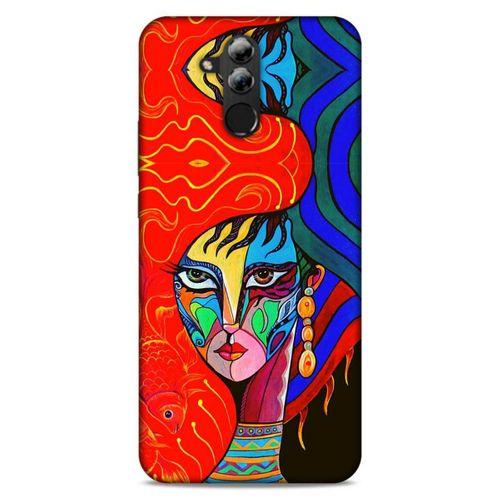 Lopard Huawei Mate 20 Lite Uyumlu Kılıf Sürreal Yüzler ♀ (10) Full Koruma Kılıfı Desenli