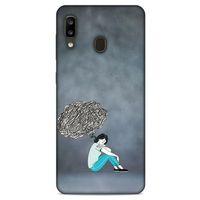 Samsung Galaxy A20 Kılıf Depresyon (5) Koruma Kabı Fuşya