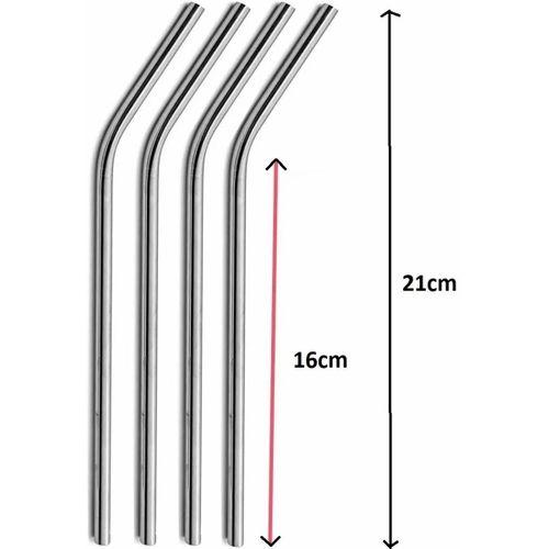 Çelik Pipet Paslanmaz Çelik Metal Meşrubat Pipeti Ve Pipet Temizleme Fırçası Seti 5 Parça