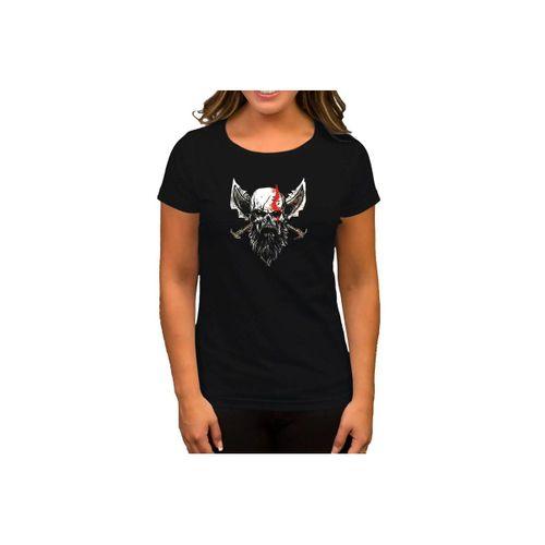 God Of War Skull Kratos Siyah Kadın Tişört