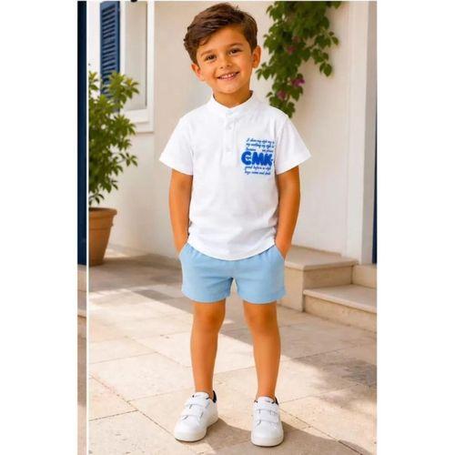 2/10 Yaş Keten Tişört Denim Şort Çocuk Takımı