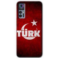 TCL 30 Plus Kılıf HD Desen Baskılı Arka Kapak - Ayyıldız Türk