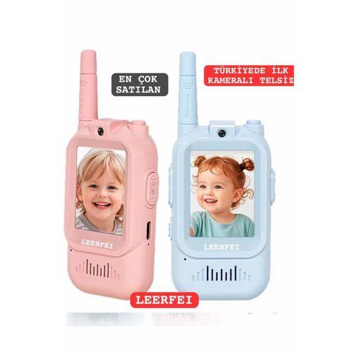 Çocuklar Için Görüntülü Telsiz Konuşma Özellıklı El Telsizi Şarj Edılebılır 50 Mt Menzil Wifi Gerektirmez