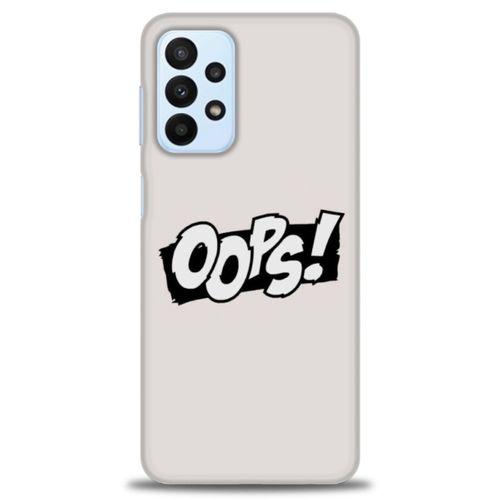 Samsung Galaxy A23 4G Kılıf HD Baskılı Kılıf - Oops! + Tam Ekran Koruyucu