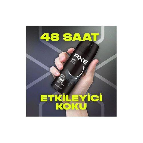 2 Adet Axe Erkek Deodorant & Bodyspray Black 48 Saat Etkileyici Koku Vücut Spreyi 150 ml