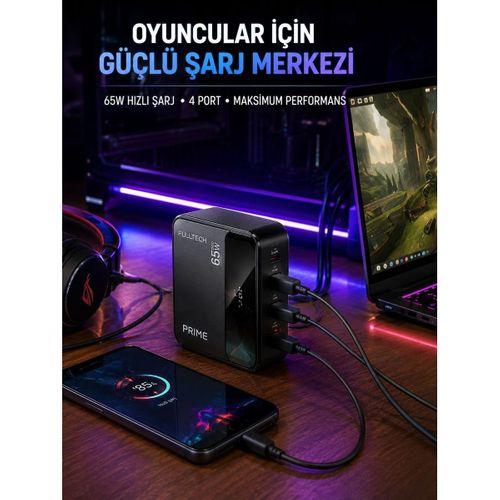 4 Girişli Hızlı Şarj Destekli Masaüstü Şarj İstasyonu