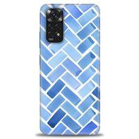 Xiaomi Redmi Note 12 Pro 4G Kılıf HD Baskılı Kılıf - Mavi + Tam Ekran Koruyucu