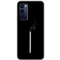 Tecno Camon 18T Kılıf HD Desen Baskılı Arka Kapak - Sönmüş Kibrit + Kırılmaz Cam