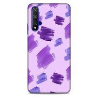 Huawei P Smart S 2020 Uyumlu Kılıf Mor Delisi (25) Antişok Kapak Suluboya