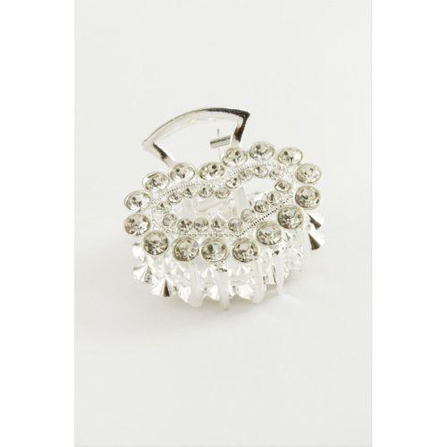 Kalp Taşlı Metal Mandal Toka 4,5 cm