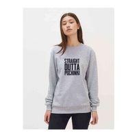 Pubg Straıght Outta Pochınkı Baskılı Gri Kadın Sweatshirt