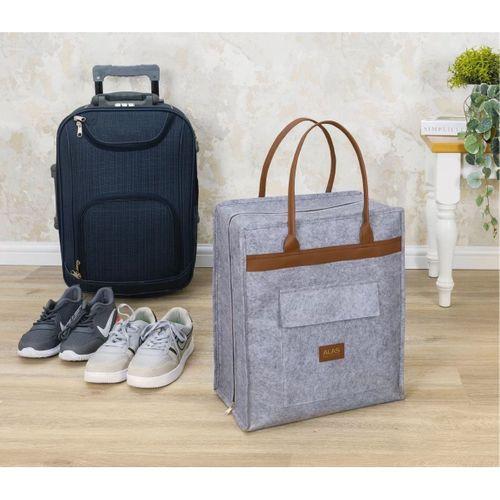 Deri Kulplu Ayakkabı Seyahat Çantası 04263