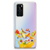 Huawei P40 Kılıf Katı Meyve Sıkacağı Arka Kapak Koruma Desenli Full Koruyucu