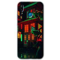 Huawei P20 Lite Kılıf Baskılı Kapak - China Street + 5D Tam Kaplayan Cam