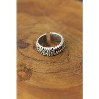 Desenli Metal Ayarlanabilir Erkek Yüzük