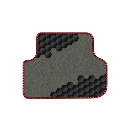 Toyota Corolla Verso 2004-2009 Uyumlu Gri Halı Siyah Desen Bordo Kenar PLUS Paspas