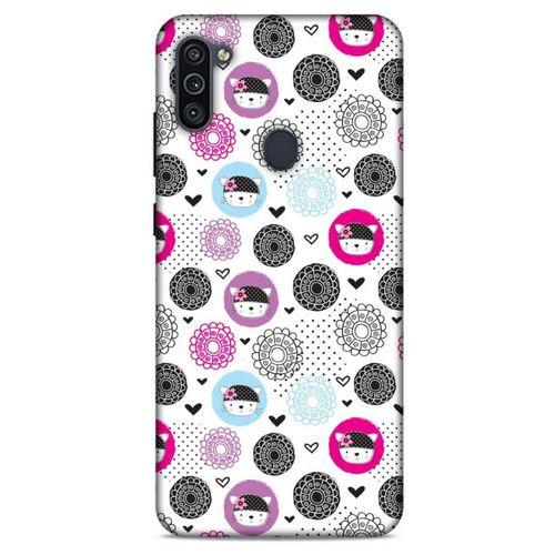 Lopard Samsung Galaxy M11 Uyumlu Kılıf Kediler (1) Kılıfı Mavi Pembe
