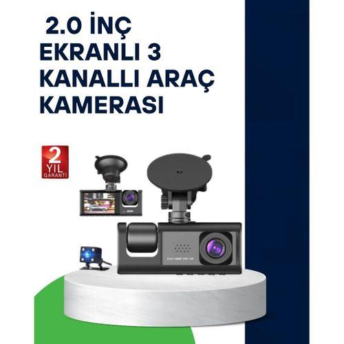 Üç Kameralı Araç Kamerası Full Hd Gece Görüş G-sensör