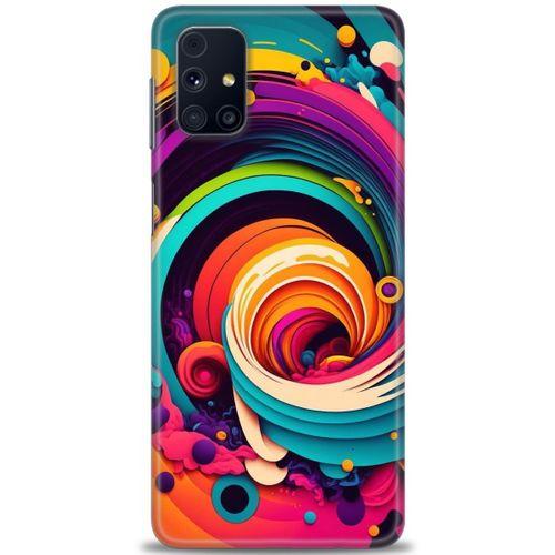 Samsung Galaxy M31S Kılıf HD Baskılı Kılıf - Renk Hortumu + Tam Ekran Koruyucu