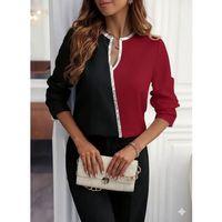 Kadın Uzun Kollu V Yakalı Pul Payet Işlemeli Ithal Krep Bluz