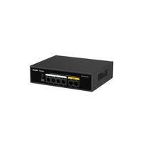 RUIJIE REYEE RG-ES106F-P 4 PORT 10/100 + 2 PORT 10/100 UPLINK 54W 250 METRE POE METAL KASA SWITCH