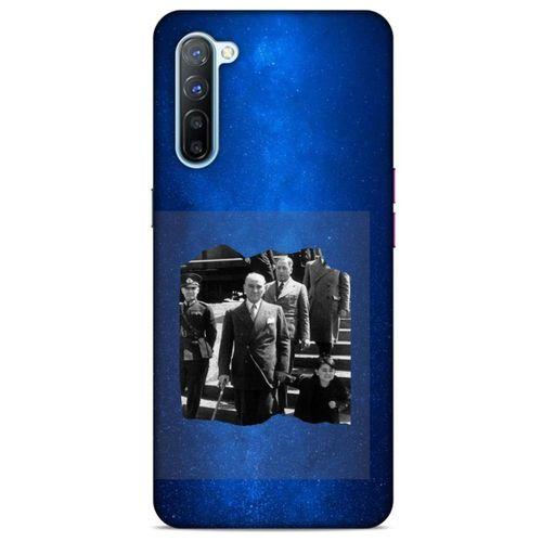 Oppo Reno 3 Kılıf Atatürk (11) Tam Koruma Gece Mavisi