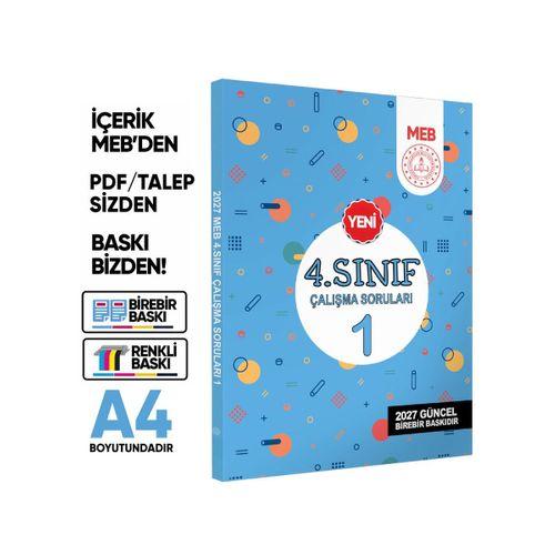 2027 MEB İlkokul 4 Sınıf Çalışma Soruları Tüm Dersler Kazanım Pekiştirme Kitap Seti BASKI ÜCRETİ